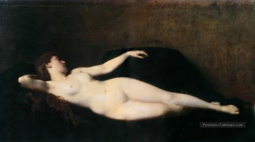  ivan tableau - donna sul divano nero Nu Jean Jacques Henner